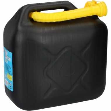 Benzine jerrycan 10 liter in het zwart